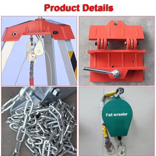 Trépied de Sauvetage Robuste, équipement de Sauvetage Incendie, trépied de Levage de sécurité pour espaces confinés, kit de trépied d'urgence Durable pour Les Pompiers et Les opérations de s