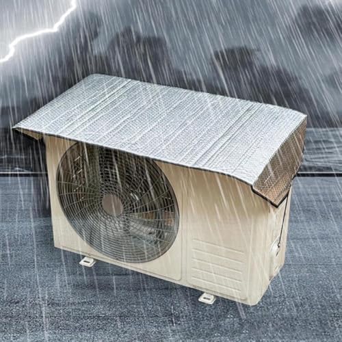 Cubierta Exterior De Aire Acondicionado, Protección Solar, Cubierta De Unidad De Aire Acondicionado, Con Distancias De Montaje Ajustables Y Tela Resistente A La Intemperie 110 X 45 Cm