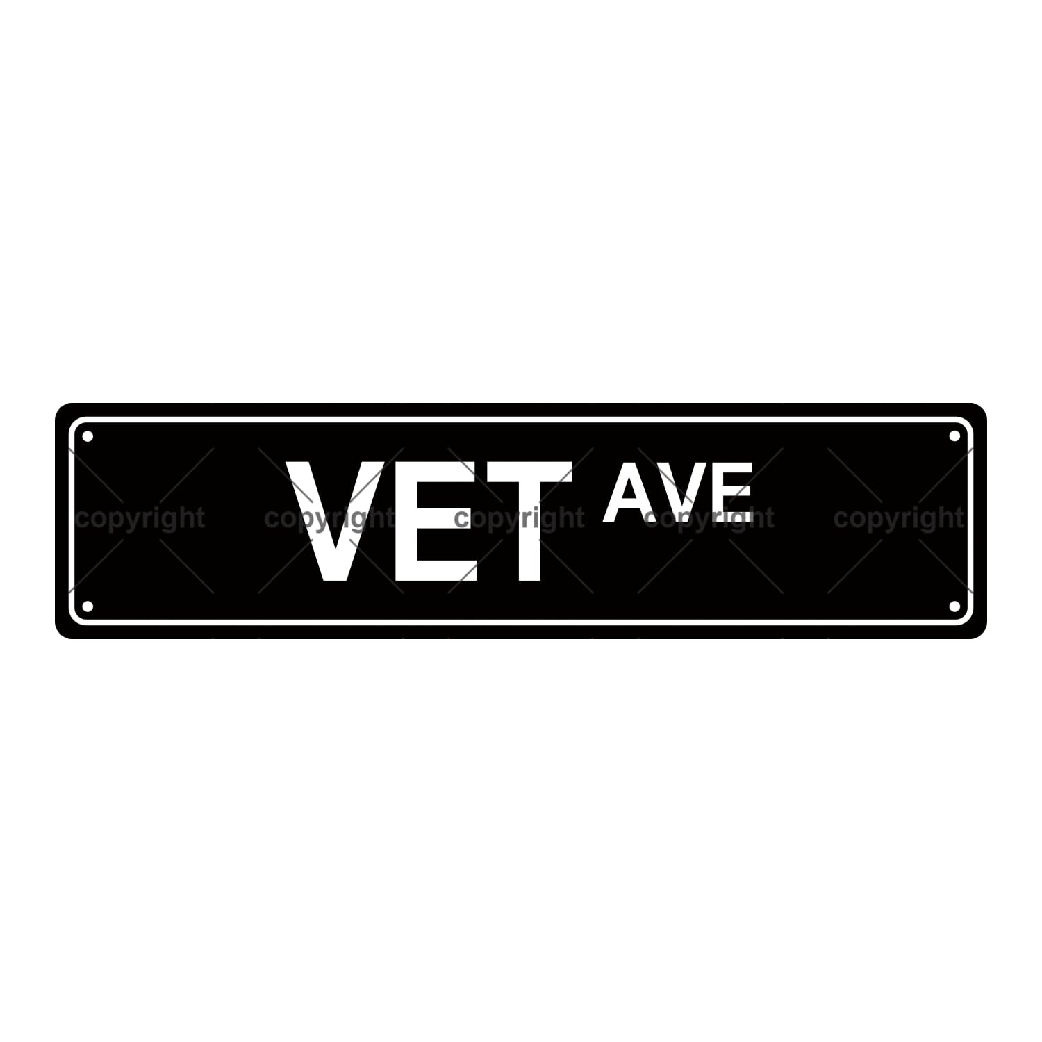 Vet AVE Occupation Metal Tin Street Sign Bar Cafe Garage Cave Home Room Wall Bathroom Farmhouse Garden Porch Patio Decor,4x16 Inch