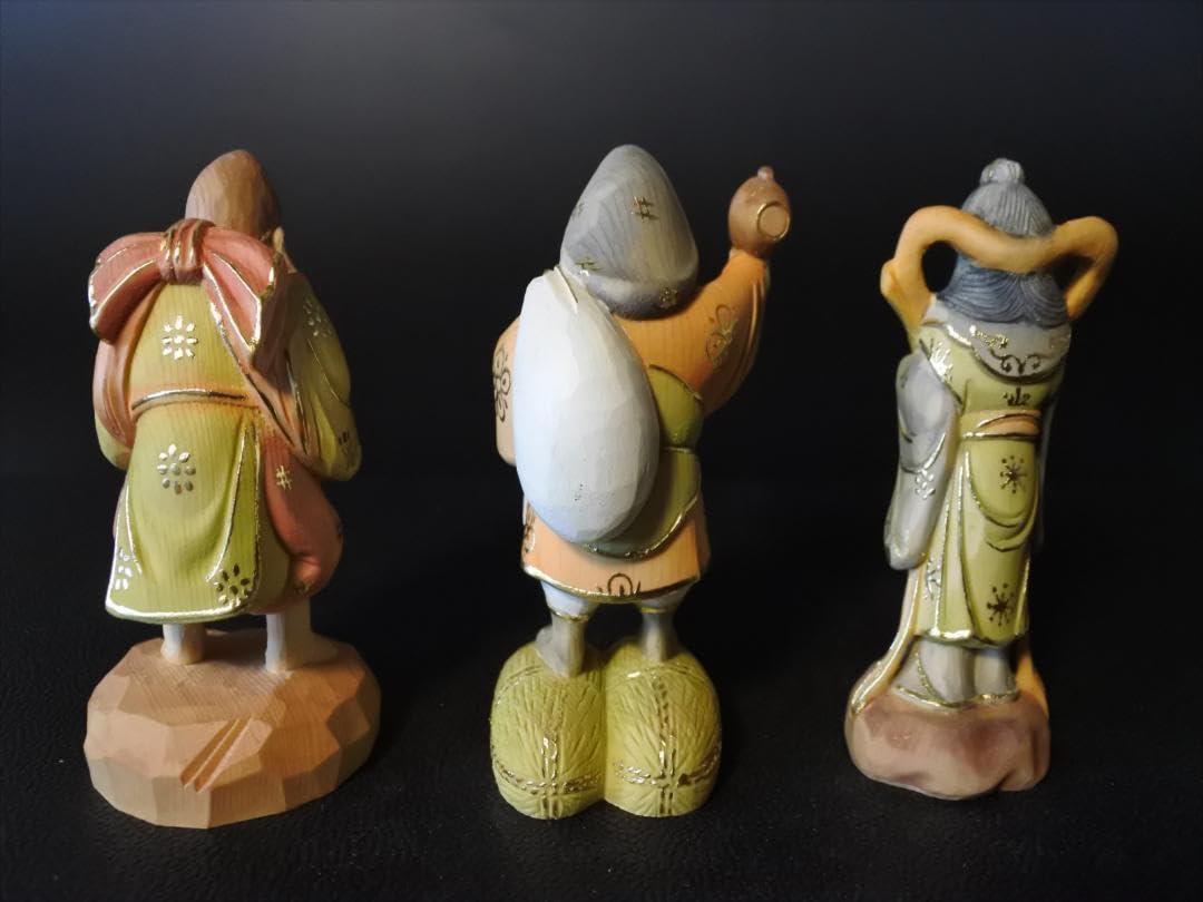 Amazon.co.jp: 七福神 ヒバ淡彩 木製 仏像 状態良好 フィギュア Amazon.co.jp: 七福神 ヒバ淡彩 木製 仏像 状態良好 フィギュア