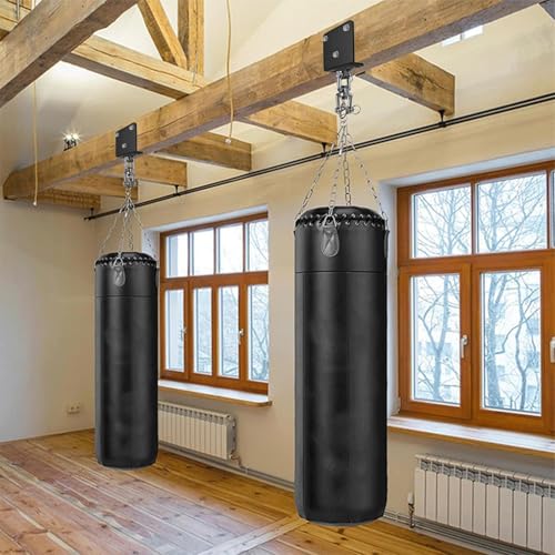 Support mural pour sac lourd avec crochet rotatif 360° en acier pour boxe et yoga