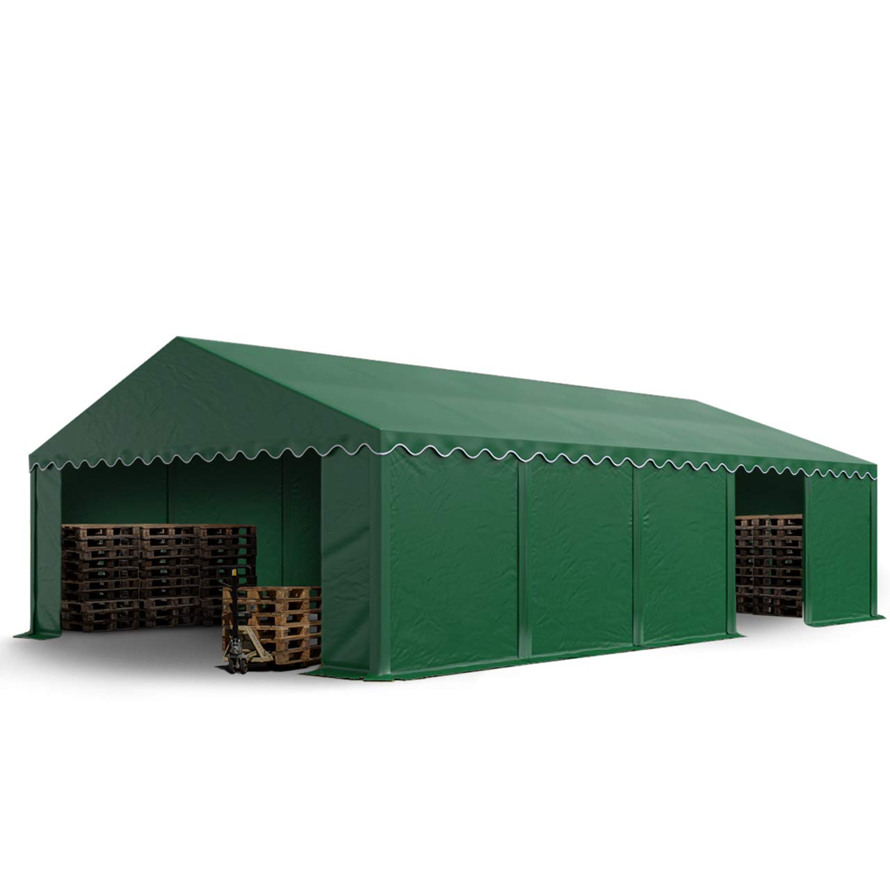 TOOLPORT Storage tent 5x10 m PVC 700 N waterproof shelter dark green