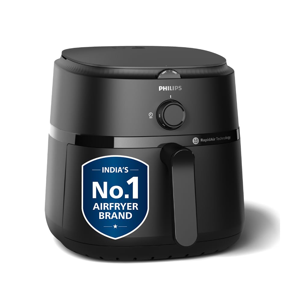 PHILIPS Air Fryer NA130/00, uses up to 90% less fat, 1700W, 6.2 Liter, with Rapid Air Technology (Black), Extra Large-image-32
