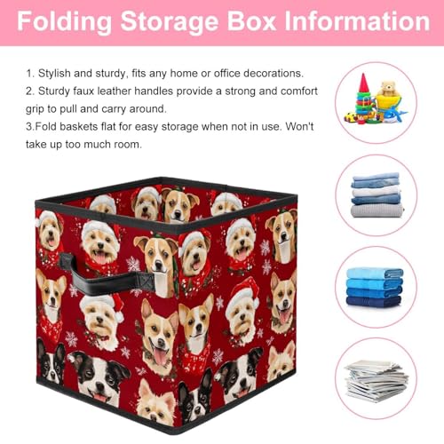 Cube de rangement grand format paniers pliables en tissu linge et jouets - 4