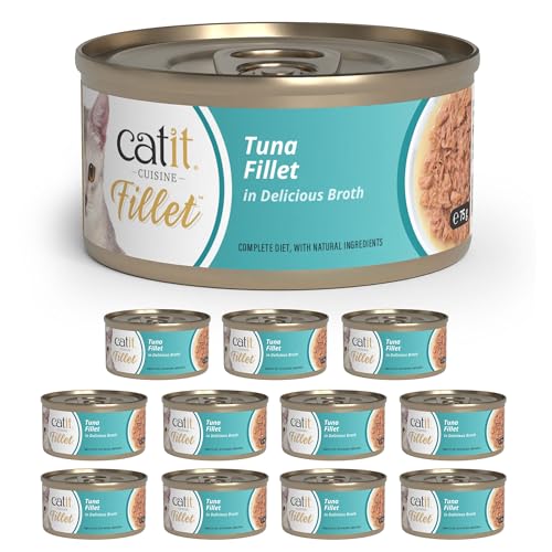 Catit Cuisine Tuna Fillet Grain-Free Wet Cat Food for Adult Cats 12x75g