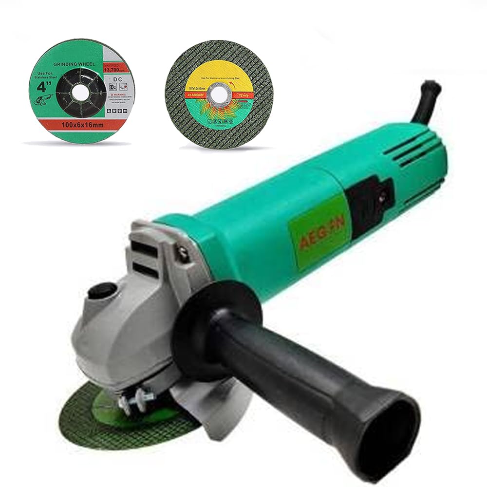 Aegon AG100PA-Accessories Heavy Duty Angle Grinder with 1 Cutting & 1 Grinding Wheel for Grinding, Cutting, Sharpening, Polishing, Removing Rust (850 W, 4 Inch, Green) (B0BN28ZZFH) Amazon Price History, Amazon Price Tracker