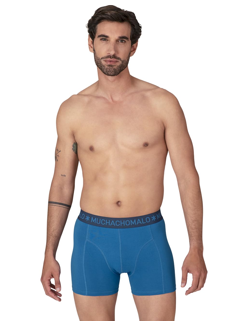 Muchachomalo Boxer da Uomo, Biancheria Intima da Uomo in Cotone, Multipack da 4 Pezzi, Boxer con Stampa, vestibilità Classica, con Fascia Elastica in Vita