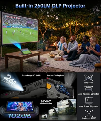Image of 8849 Tank Pad Ultra, 10.95'' Waterproof Rugged Tablet with 260LM Projector