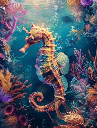Pintura por números kit manualidades adultos DIY coral acrílico lienzo grande 90x120cm