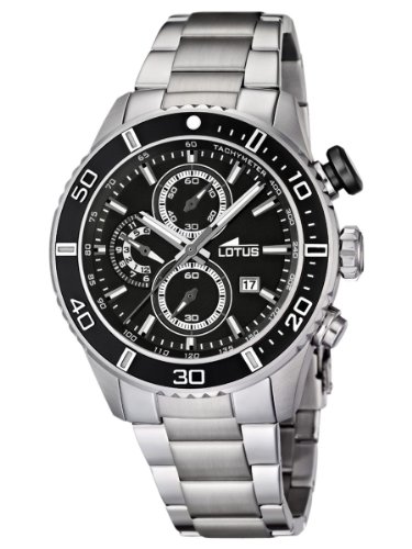 Chronomètre Montre Homme Lotus 15789/4 Cadran Analogique Bracelet Acier