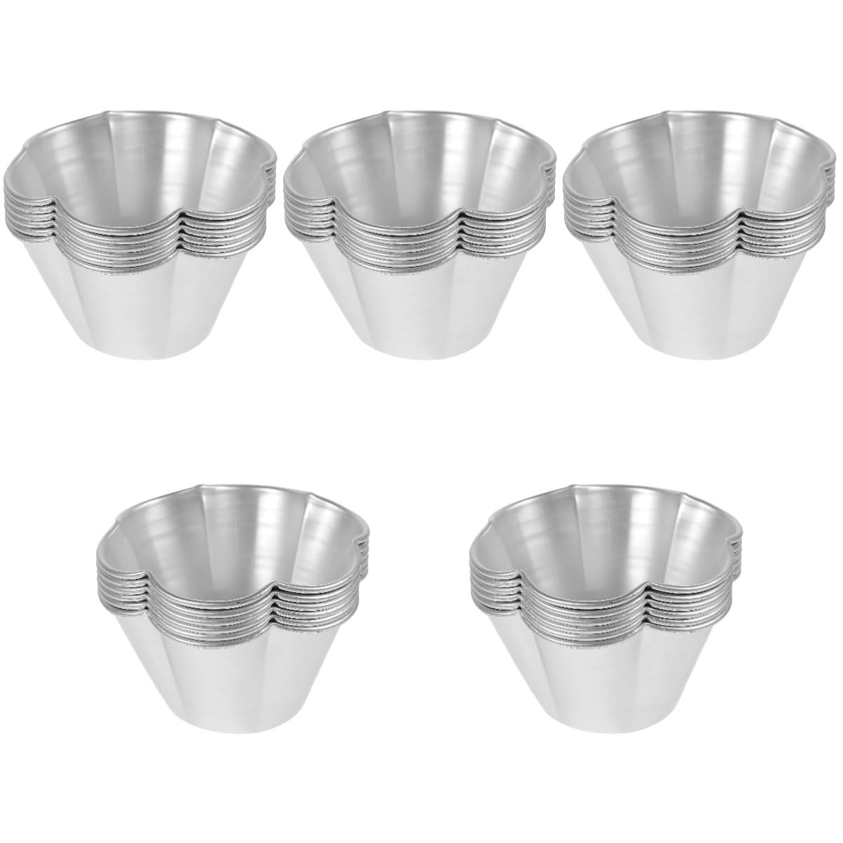 Moldes De Pastel De Aluminio Moldes Para Tartas Y Postres Antiadherentes Y Prácticos Para Pudding Y Muffins 6 Piezas X 5