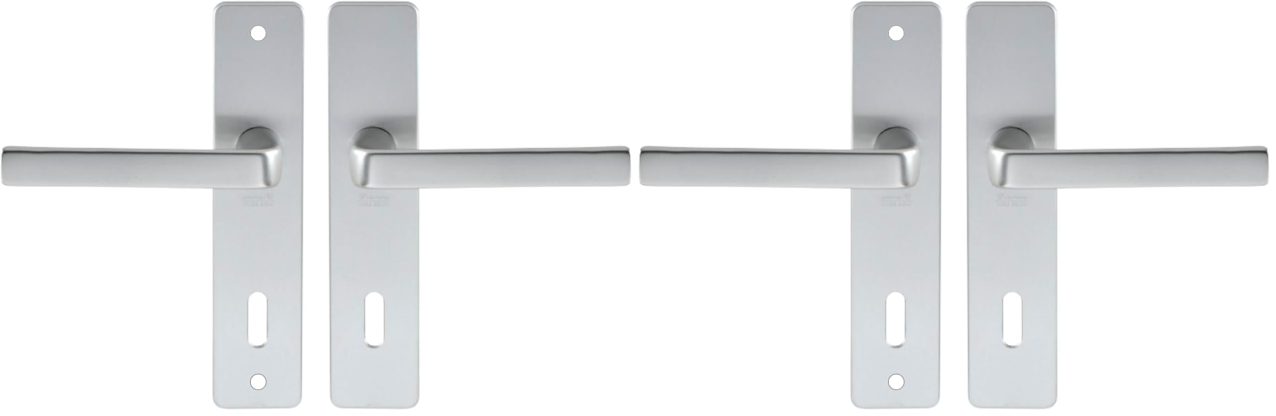 Poignée de porte de chambre Vachette argent pour bureau calme