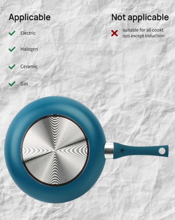 Miniatura 3 de Juego de ollas y sartenes de aluminio antiadherente de cerámica de 12 piezas, revestimiento de cerámica antiadherente, apto para todas las estufas,