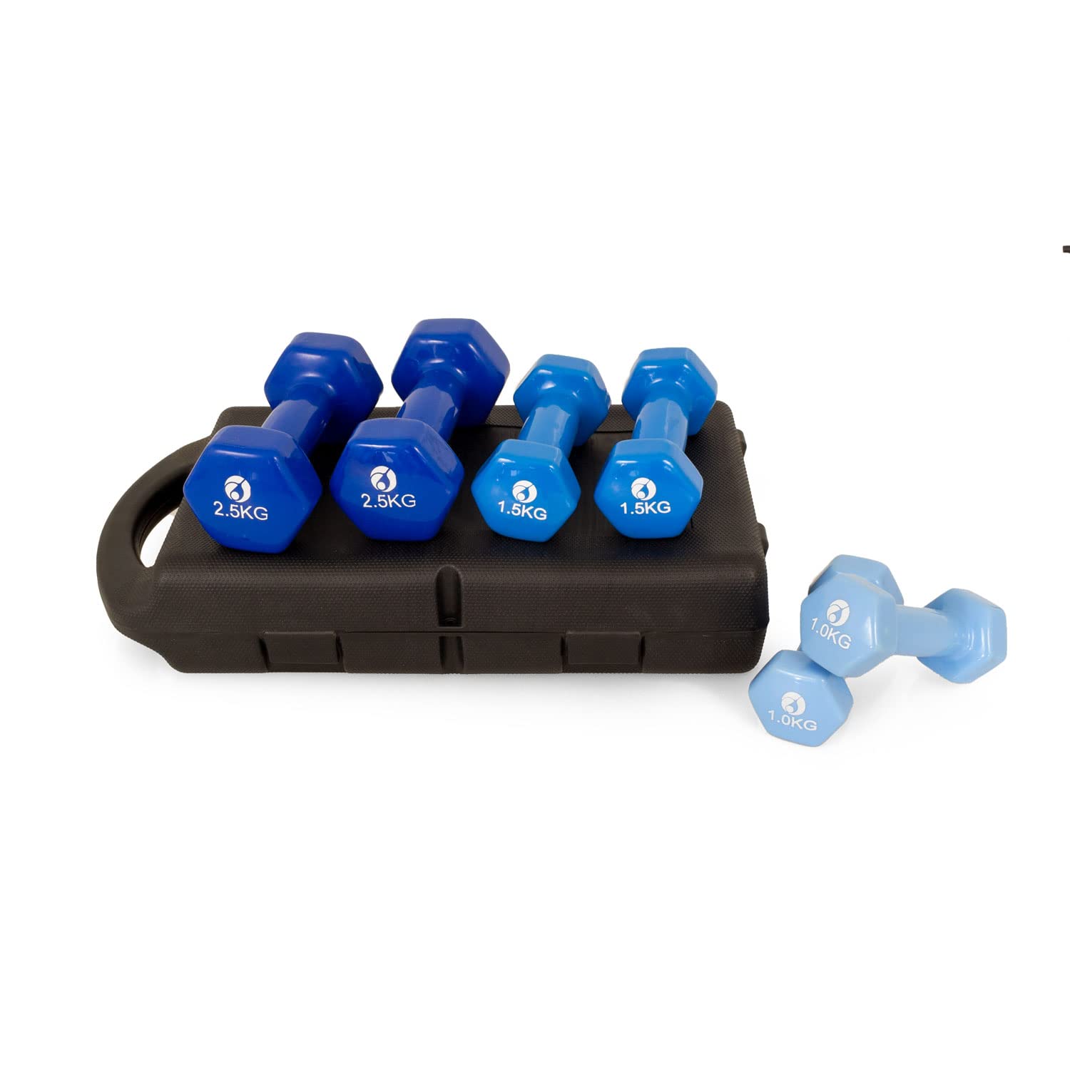 AFH Gymnastik Hanteln | 10 kg Set im Koffer | Vinyl | Muskelaufbau | Training | Hanteltraining