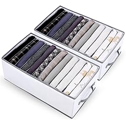 Leroy Merlin Cajones Ropa sprecenk Organizador Armario Ropa, 12 Rejillas Cajas Organizadoras Armarios, 2 Piezas Plegable Separador Cajones Organizador Para Camisetas, Pantalones Cortos, Faldas, Gris