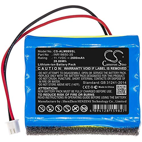 DRAWBELL Replacement Battery for A'ltec Lansing Super LifeJacket Jolt Rugged,IMW889,IMW889N,IMW888SIMW889N-BLKC,Super Lifejacket,IMW888-BLG,IMW888S,Part Numbers:INR18650-3S (2600mAh/28.86Wh)