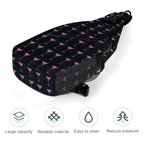 Bolso Sling Unisex con Estampado Cóctel Ligero y Ajustable miniatura 5