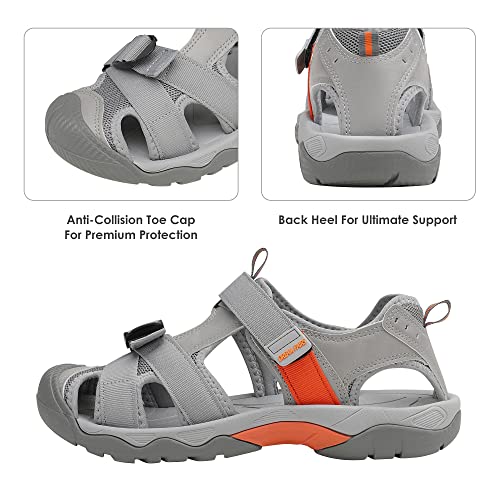 Image of DREAM PAIRS Men's Sport Outdoor Hiking Sandals Closed Toe Athletic Adventure Beach Fisherman Water Sandals