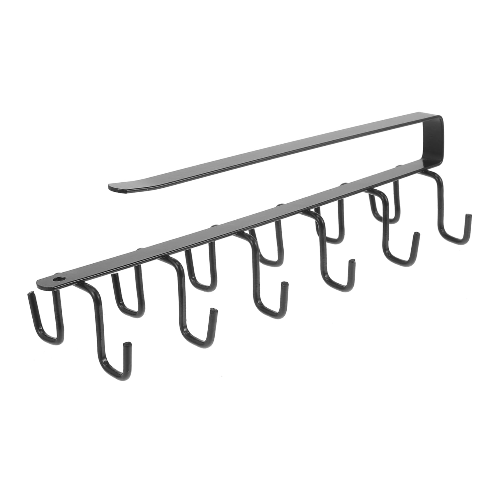 OKUMEYR Ganchos Para Armarios De Cocina De Hierro. Ganchos Para Tazas Debajo Del Gabinete Colgador Debajo Del Estante Soporte Para Escurridor De Tazas Portavasos De Drenaje Planchar Black