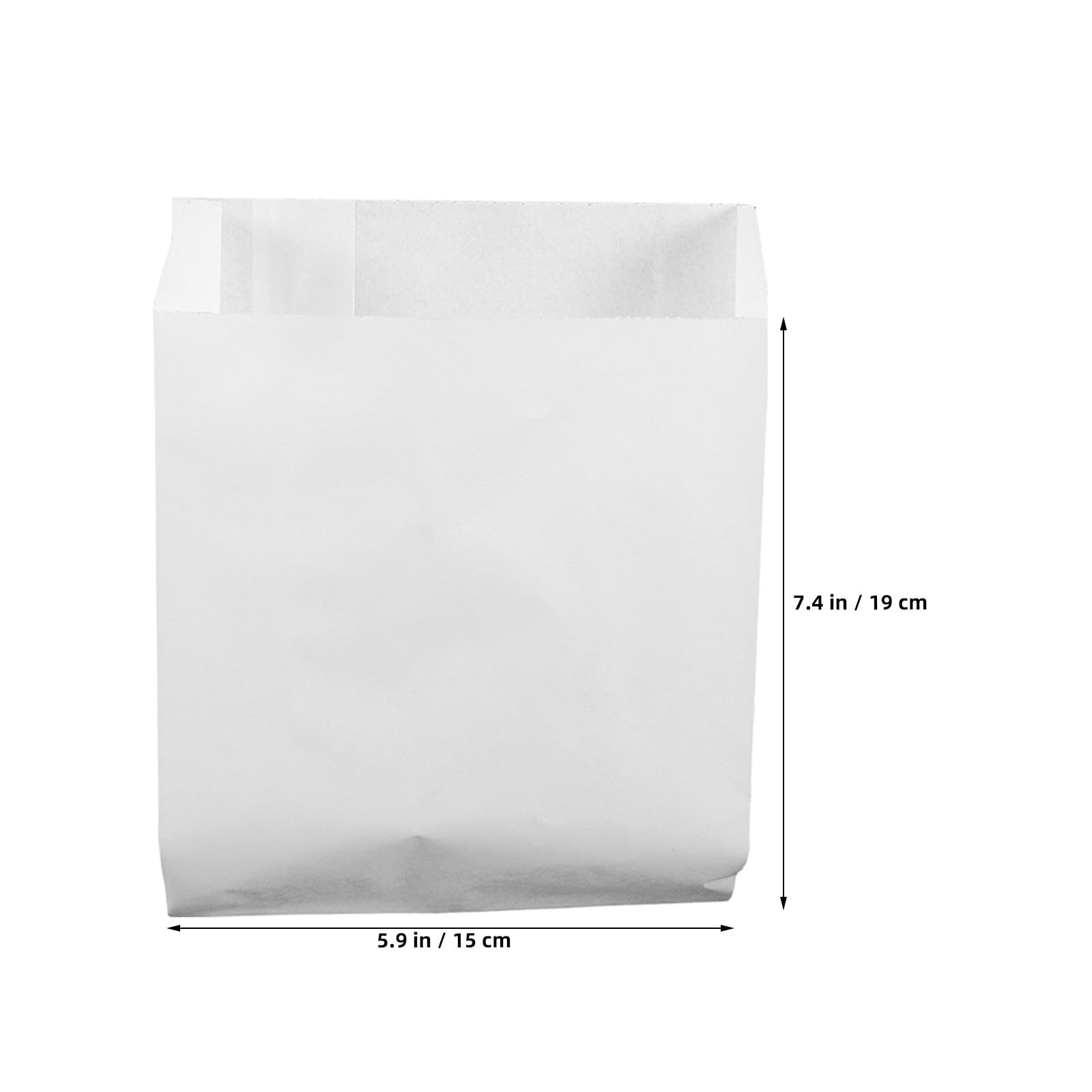 Gatuida 300 weiße Papier-Sandwichbeutel, 7 x 6 Zoll, fettabweisende