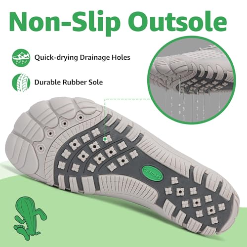 Image of SAGUARO Water Shoes for Women - Barefoot Quick-Dry Aqua Sock, Lightweight, Breathable for Swimming, Beach and Outdoor Activities Size 5.5-10.5