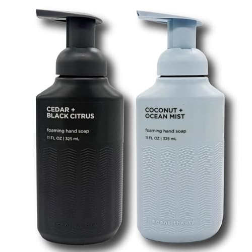 Scent T'heory Foaming Hand Soap, Coconut and Ocean Mist, Cedar and Black Citrus 11 fl oz (2 Pack)