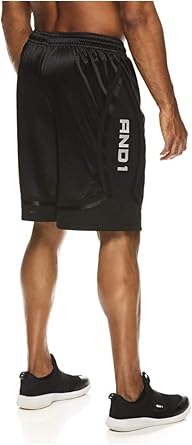 AND1 Men's All Courts Basketball Core Shorts (Large 36/38, Black)