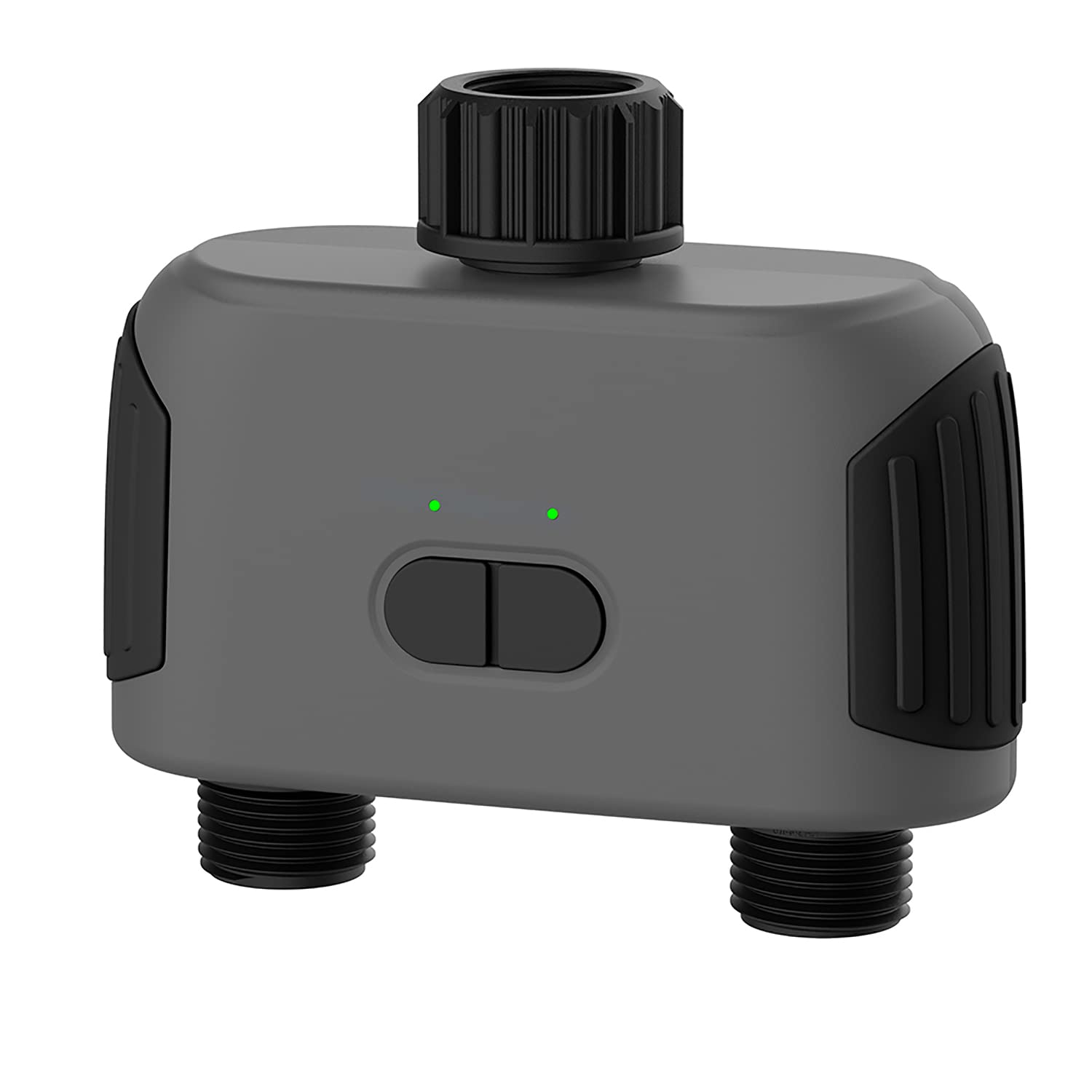 Timer per irrigazione WiFi, timer per irrigazione intelligente per tubo da giardino, sistema di irrigazione automatico con hub WiFi, controllo APP, lavoro con Alexa e Google Assistant, 2 prese