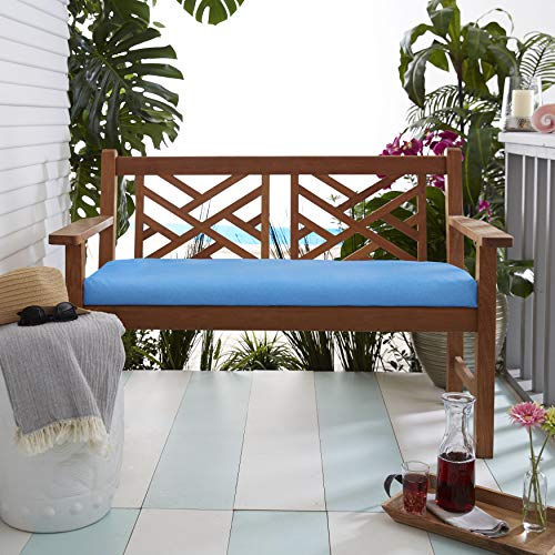 Sorra Home Sunbrella Bristol Bench Cushion, 1 Count (Pack of 1), Canvas Capri