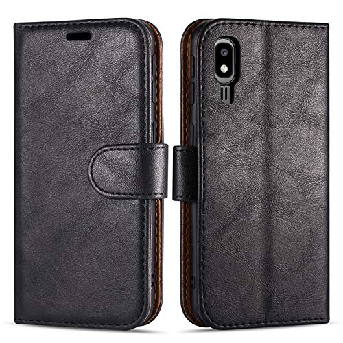 Case Collection Funda de Cuero para Samsung Galaxy A2 Core (5,0') Estilo Cartera con Tapa abatible y Ranuras para Dinero y Tarjeta de crédito para Samsung Galaxy A2 Core Funda