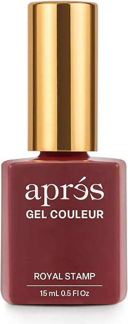 APRÉS Gel Color Nail Polish 15 ml, Burn Baby Burn Collection. No Wipe, Highly Pigmented, Medium Viscosity with Brush-X Nail Art Brush - Salon Quality | HEMA & TPO-Free (Royal Stamp - 290) | Burn Baby Burn Collection - No Wipe, Highly Pigmented, Mediu