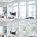 rabbitgoo Window Privacy Film, Decorative Rainbow Window Film, Static Cling Prism Stained Glass Sticker, Anti-UV Front Door Glass Covering for Home, 35 x 78.7 inches
