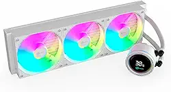 Water Cooler Gamer Kalkan Alpha 360 ARGB com display Branco KLK00049