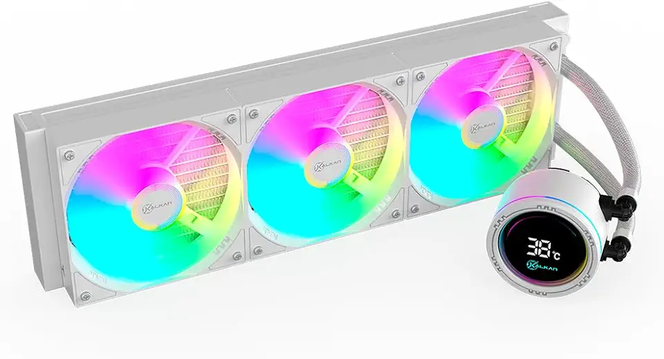 Water Cooler Gamer Kalkan Alpha 360 ARGB com display Branco KLK00049