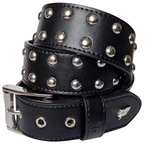 Lowlife Sphere Leather Belt in Black