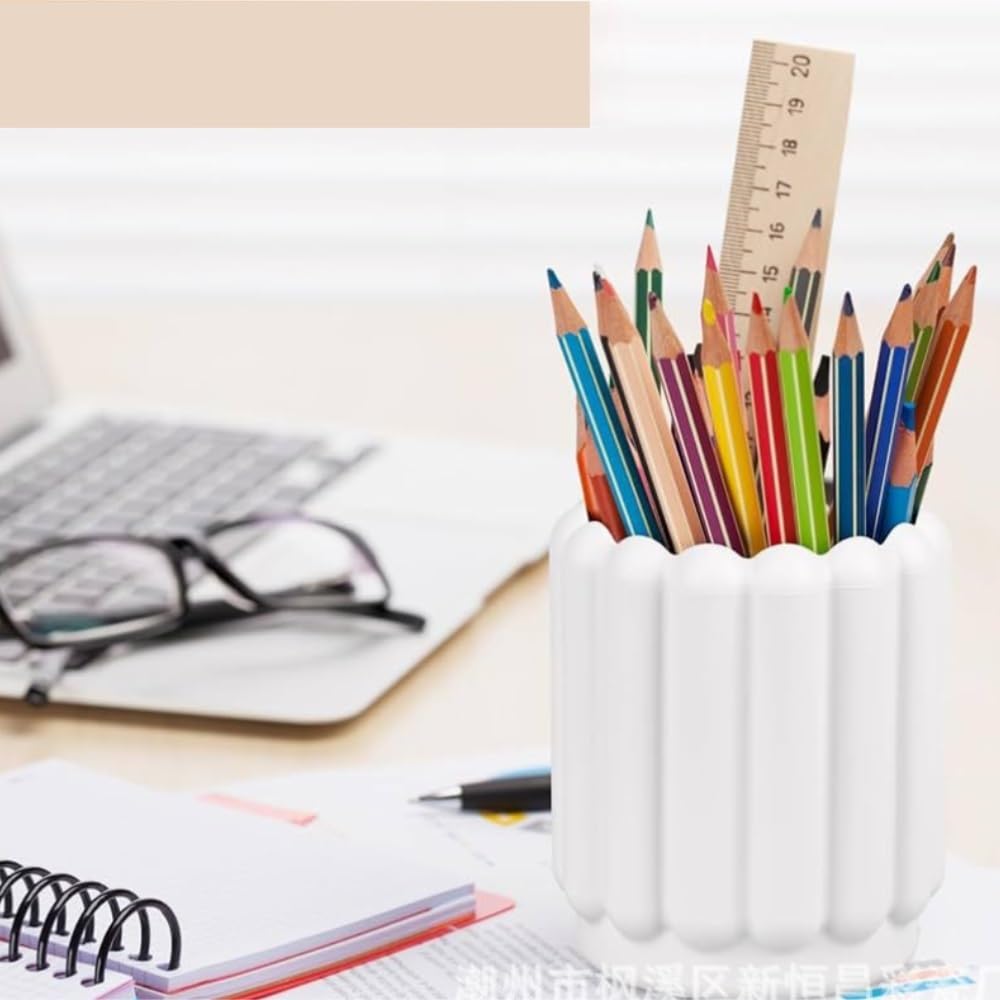Stiftehalter Vielseitiger Runder Schreibtisch-Stifthalter, Geeignet For Heimbüro Und Schule Schreibtischorganizer(White)