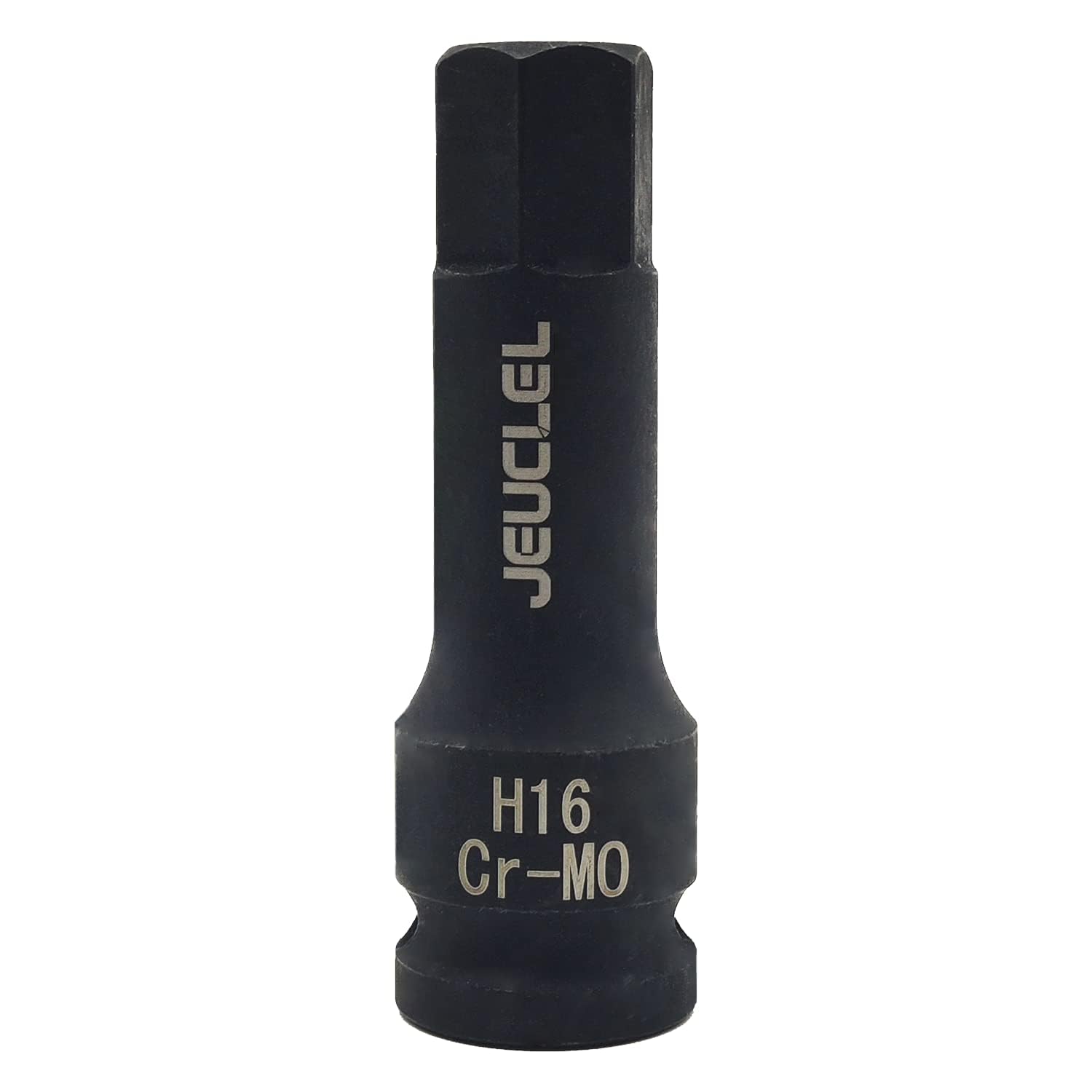 JEUCLEL 16mm Hex Impact Bit Socket, H16 1/2-Inch Impact Drive Allen Socket, Cr-Mo Steel Lengthen Hex Screwdriver Socket Adapter for Electric Ratchet Wrenches Fastening Screws