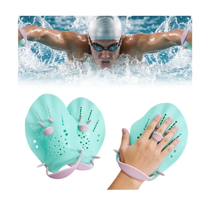NiceNaiils 1 Paire Plaquette Natation, Pagaies de Nageur, Planche à Main d'Entraînement, pour Adultes et Enfants