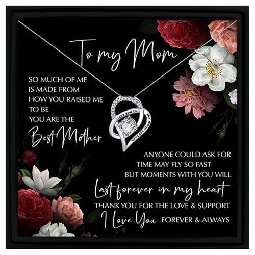 Cadeau pour maman argent sterling pendentif gravé anniversaire de fille