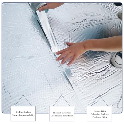 Lámina de aluminio autoadhesiva de algodón aislante, capa térmica insonorizada para techo, paredes y suelos, 10-30 mm de grosor