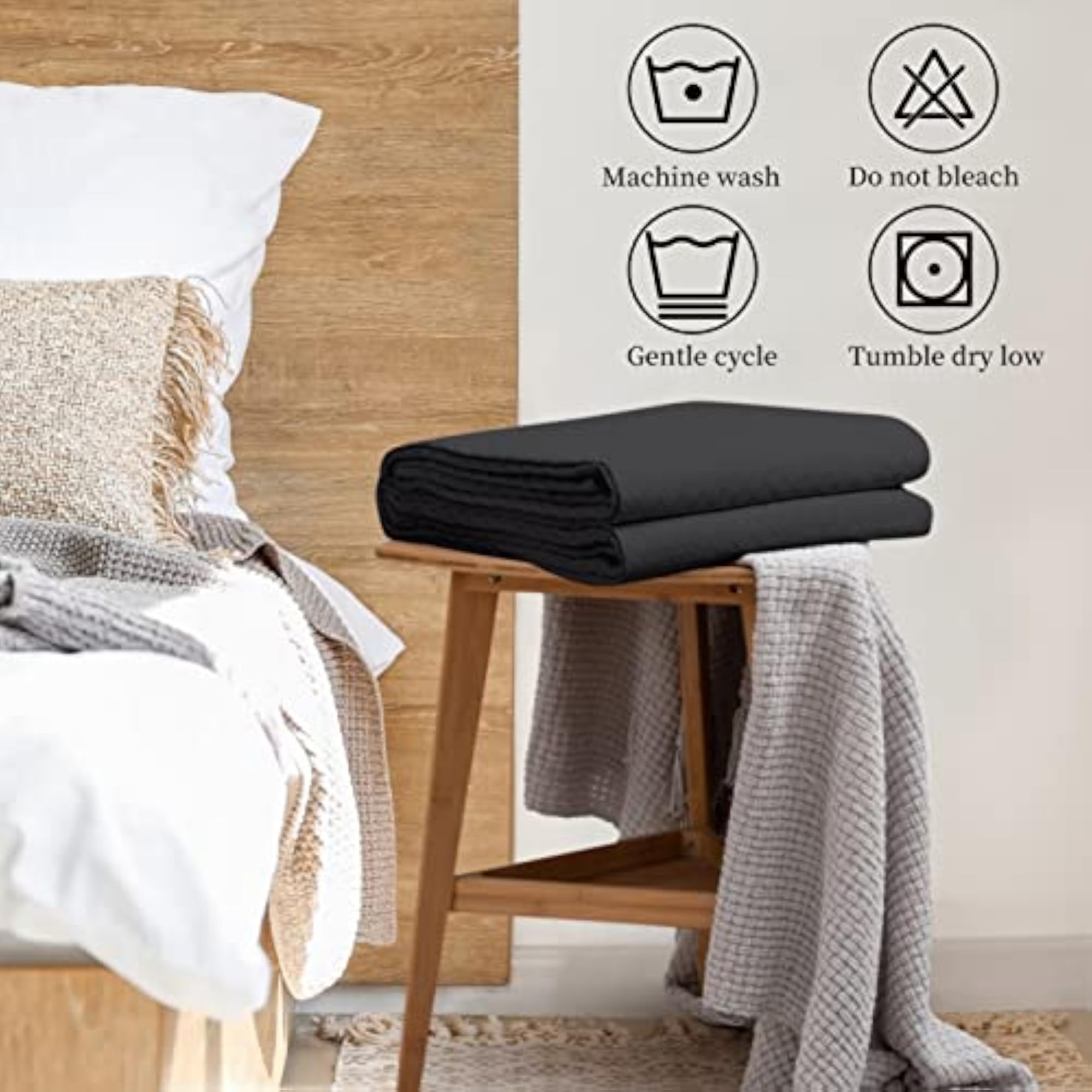 Luxury Checkered Super Soft Solid Bed Quilt Bedspread