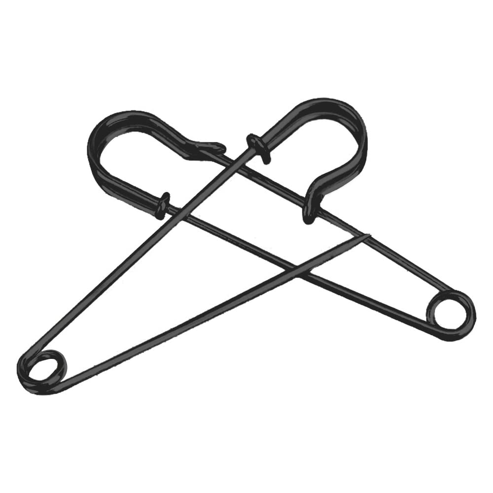 Broches de seguridad de 50 mm, para mantas, manualidades, faldas, suéteres, chales, paquete de 30 (2 pulgadas/50 mm, negro)