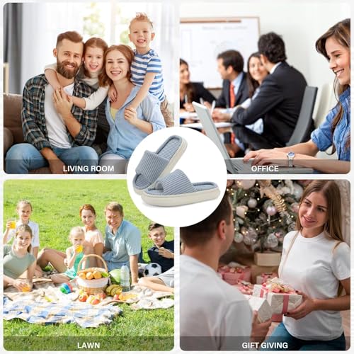 Women's Summer House Slippers Indoor and Outdoor Slip-On Home Bedroom Shoes Open Toe Memory Foam Slippers Wide3