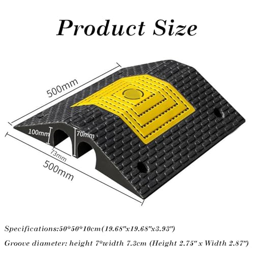 Rampe de protection de câble à 2 canaux réfléchissante pour garage