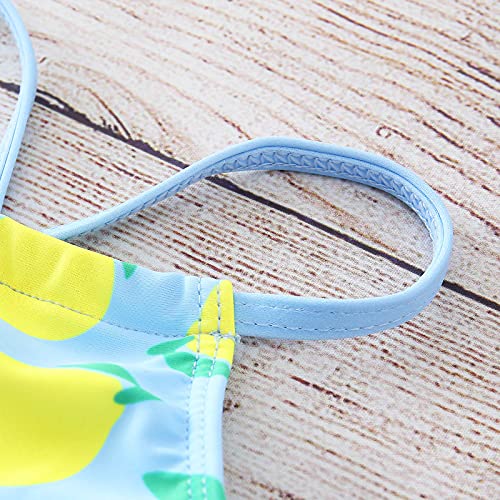 Betadog Girls Two Piece Floral Bikini Beach Sport Tankini Swimsuit Bathing Suits for 3-12 Years (Sky Blue, 10 Years)4