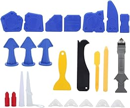 Kit de ferramentas para acabamento de calafetagem, ferramenta de calafetagem de 24 peças, aplicador de bico de calafetagem de silicone, finalizador de selante, conjunto de bicos de rejunte de siliconeM ferramentas de construção