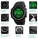 Herren Digitaluhren - 50M wasserdichte Herren Digital Sport Uhren, Schwarz große Gesicht Militär Sportuhr LED Armbanduhr für Männer mit Wecker/Count-down-Timer/Doppelzeit/Stoppuhr/12/24H