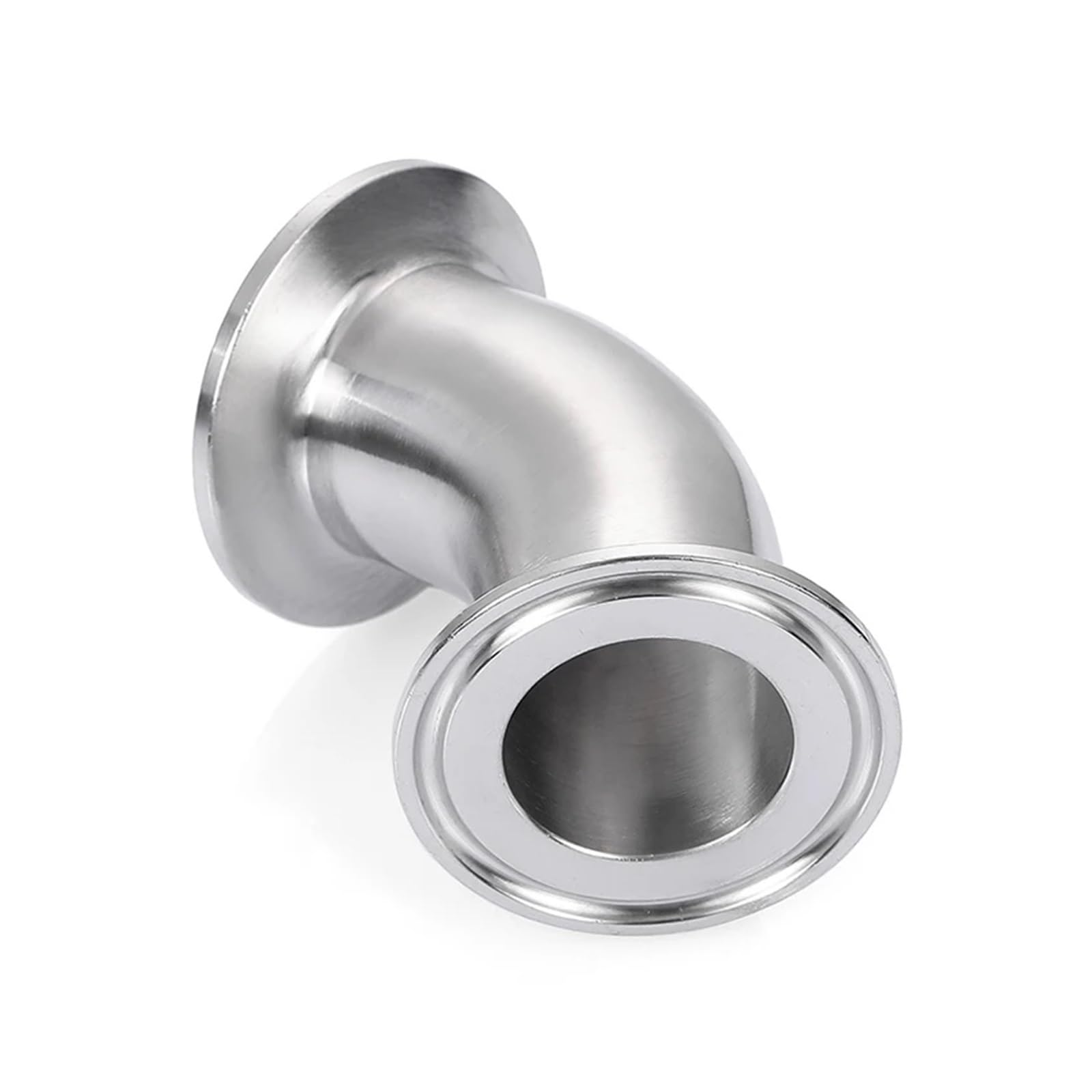 BALYDLUL 19 25 32 38 45 51mm Pipe OD & 1.5" 2" Tri Clamp 45 Degree Elbow SUS304/316L Stainless Fitting Connector Homebrew(OD38mm TC50.5mm,SUS316L)