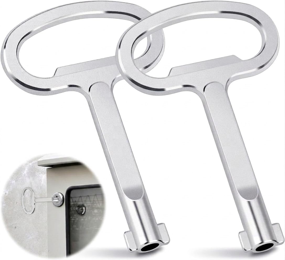 2PCS Llave del Gabinete Eléctrico 6mm Aleación de Zinc Llave del Armario de Control Llave de Caja de Medidor Multifuncional, Adecuado para Armarios de Distribución Armarios Rittal PS Armarios GGD