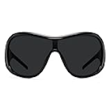 Trendy Oversized Sunglasses For Women Men, Big Tinted Funky Wrap Around Sunglasses Apres Ski Shield Cool Shades